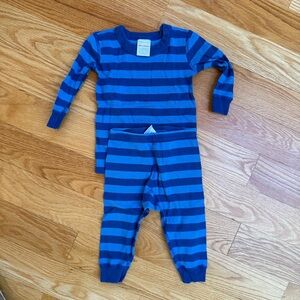 Hanna Andersson Blue Stripe Pajama Set 75cm (12-18mo)